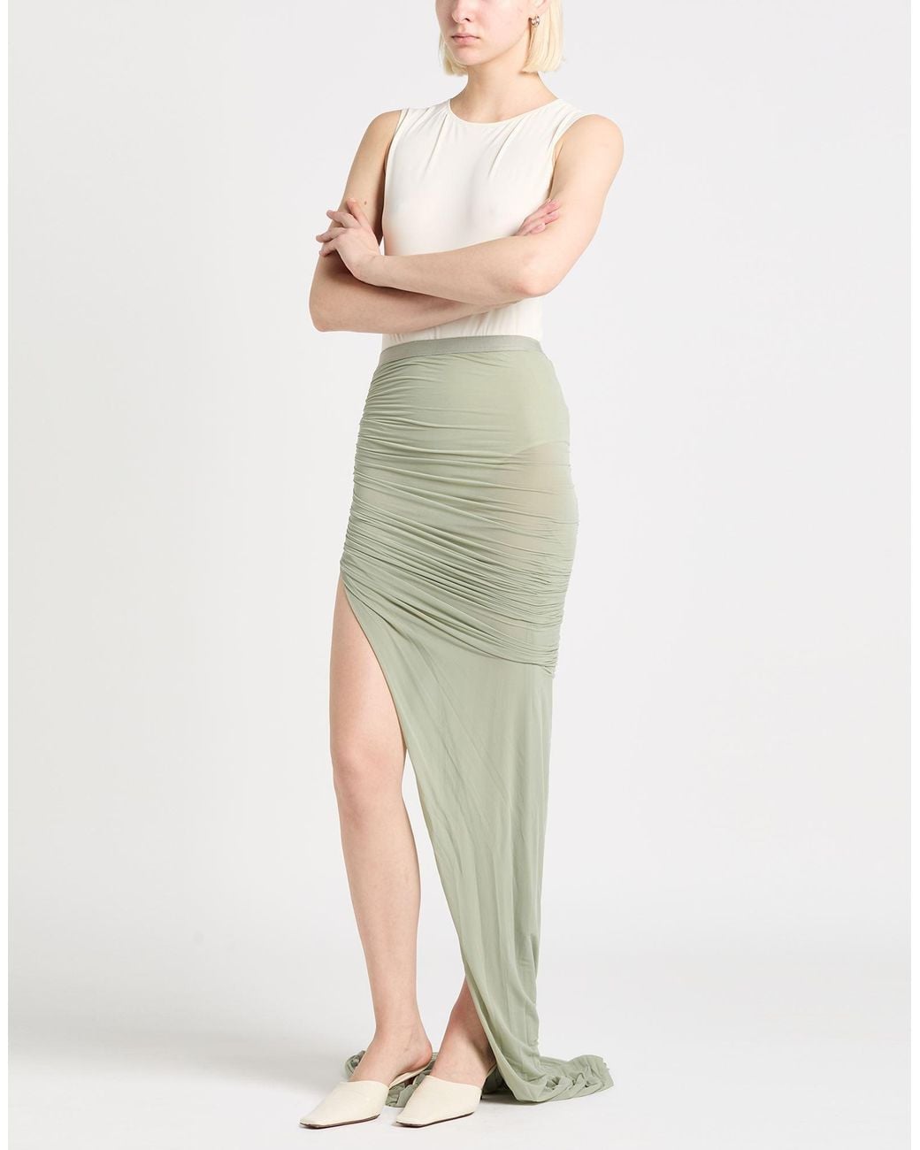 Rick Owens Green Maxi Skirt