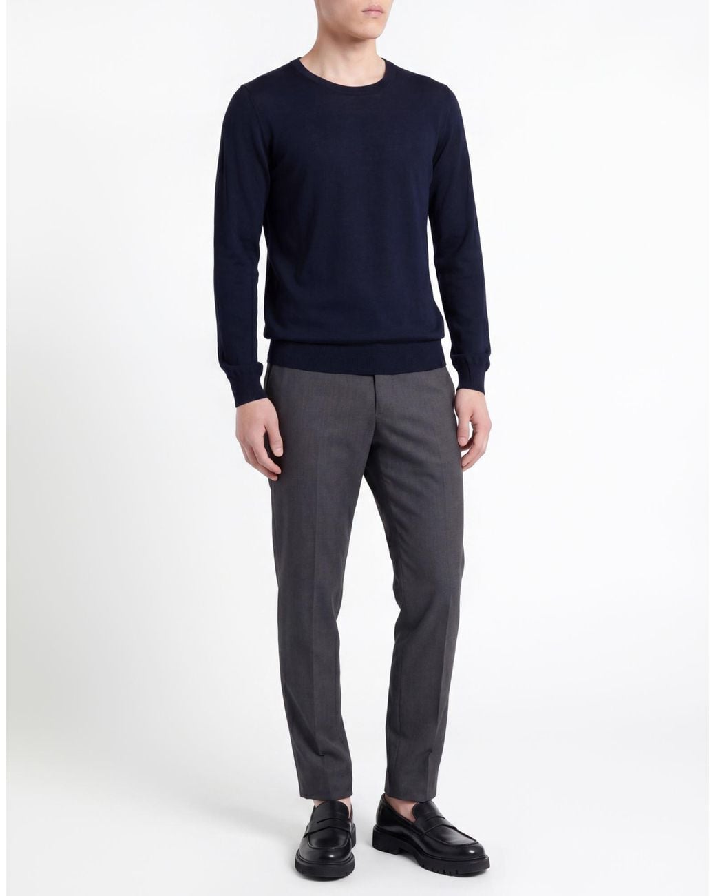 Daniele Alessandrini Blue Sweater Merino Wool for men