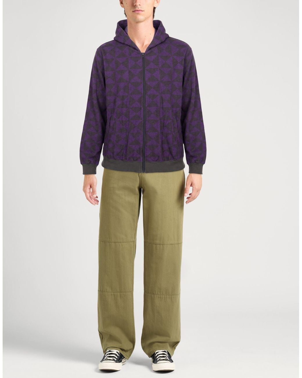 Needles Purple Sweatshirt Cotton, Polyester for men