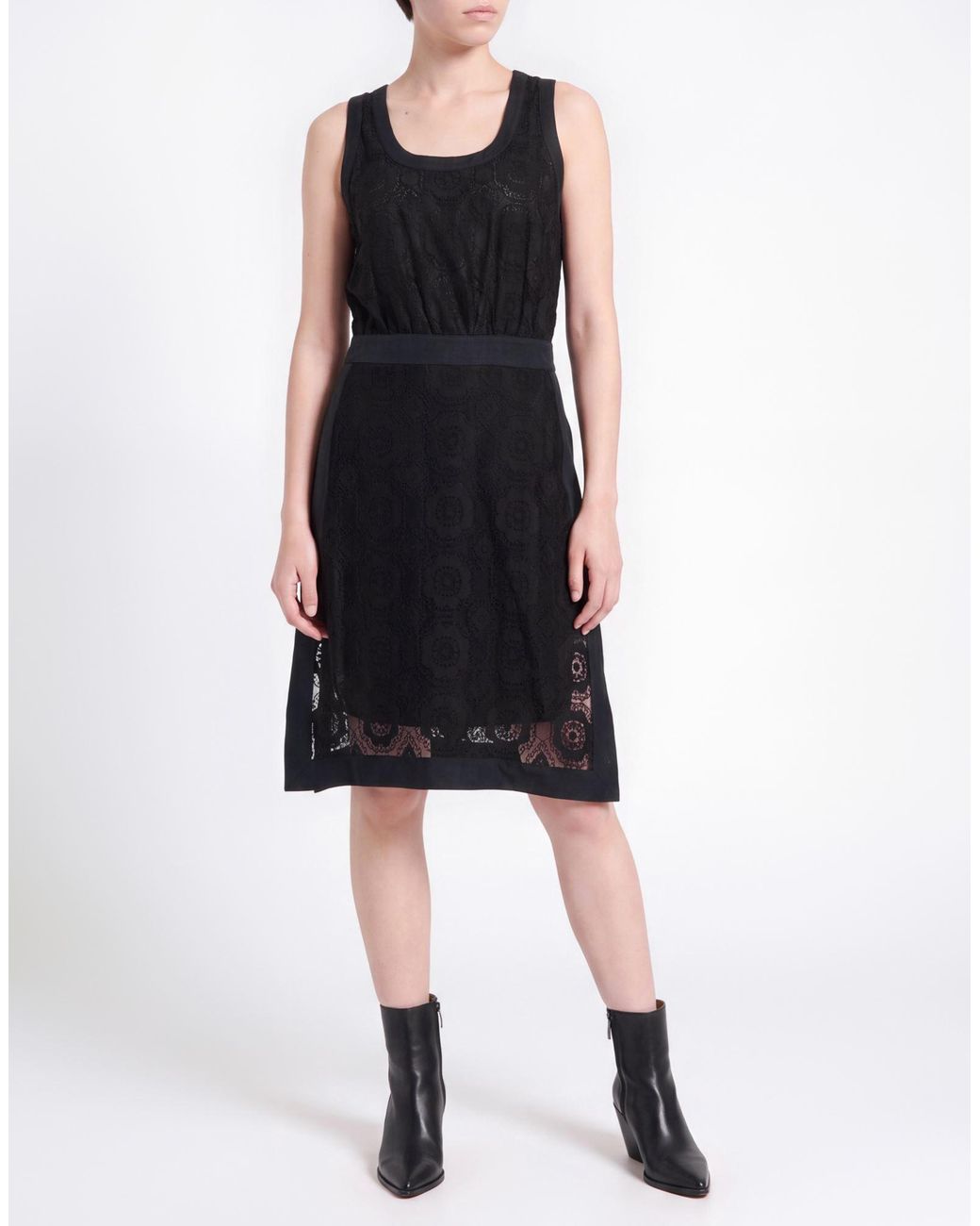 Boutique Moschino Black Midi Dress Cotton, Polyamide