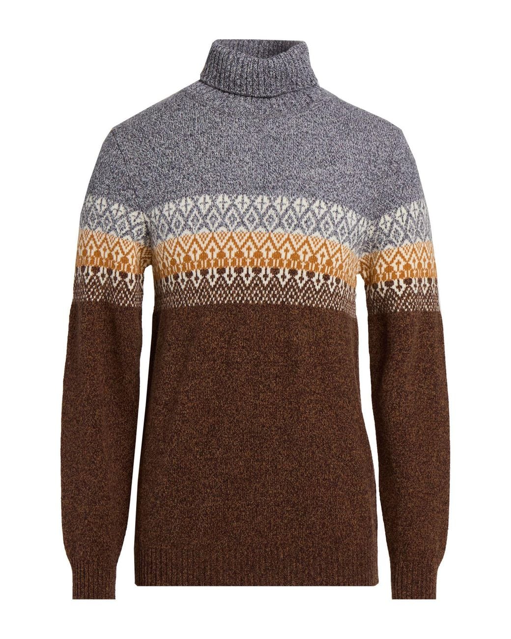 Irish Crone Brown Turtlenecks for men