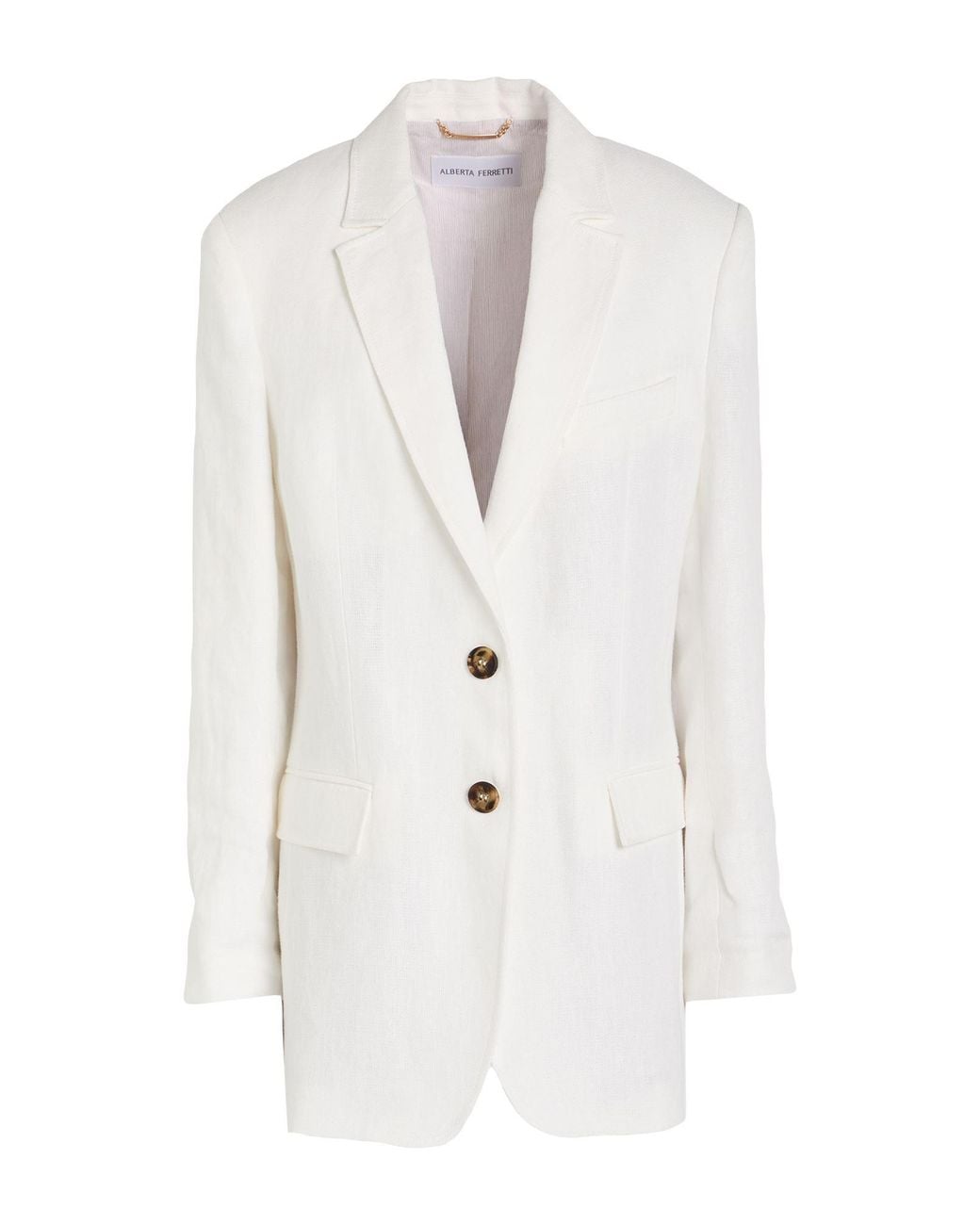 Alberta Ferretti White Blazer Linen