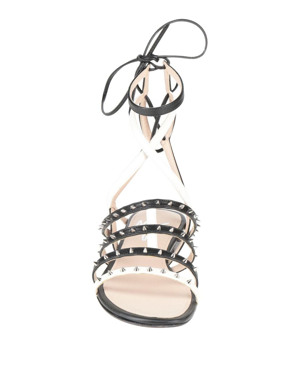 Manila Grace White Sandals Leather