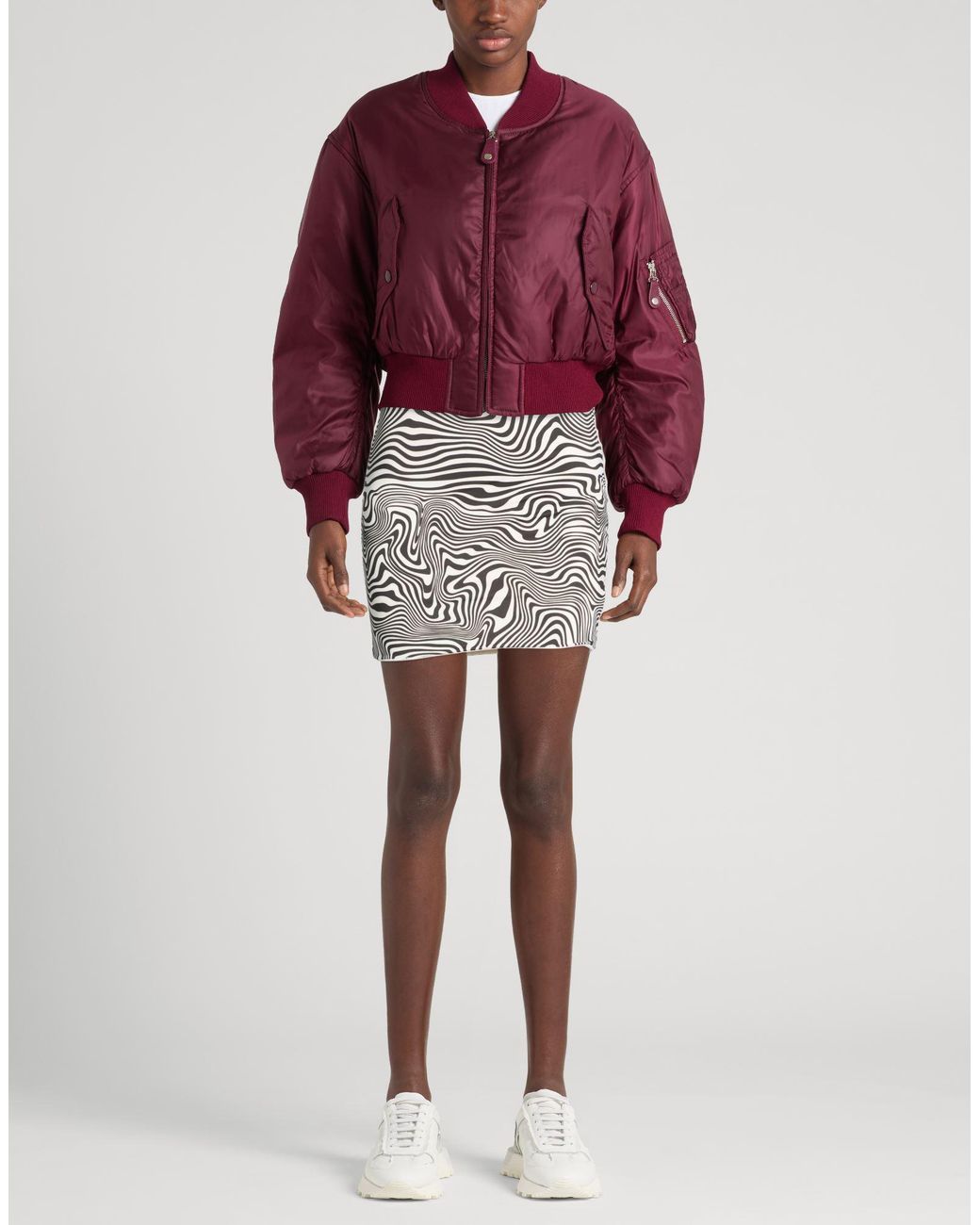Vetements Gray Mini Skirt Polyamide, Elastane