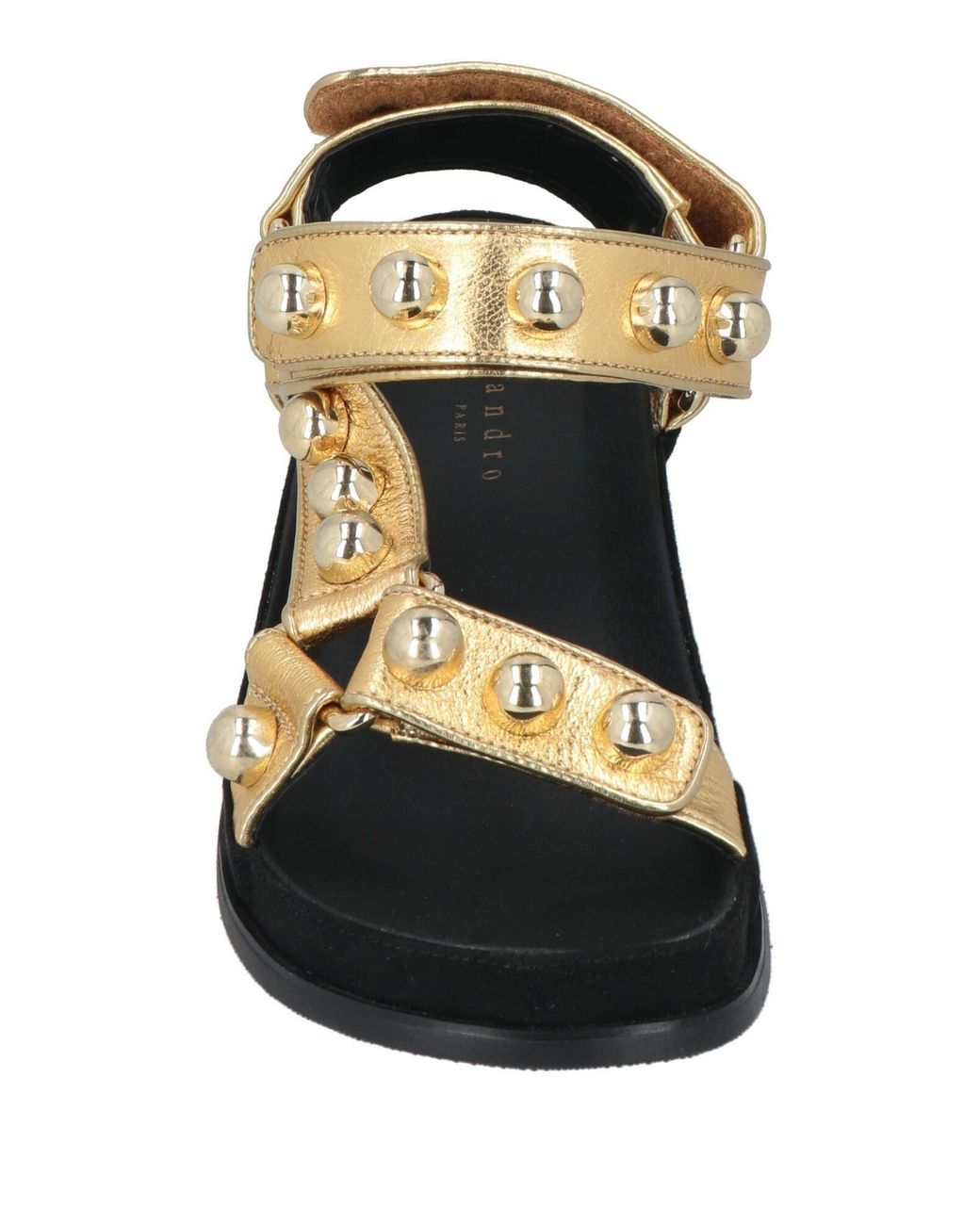 Sandro Metallic Sandals Leather