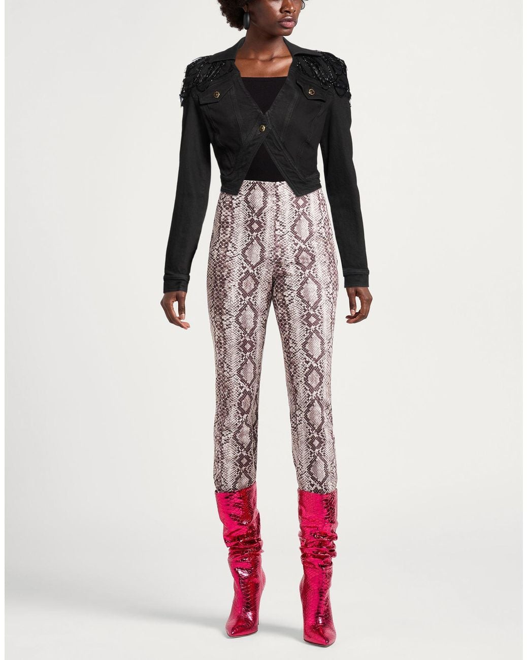 Elisabetta Franchi Black Denim Outerwear