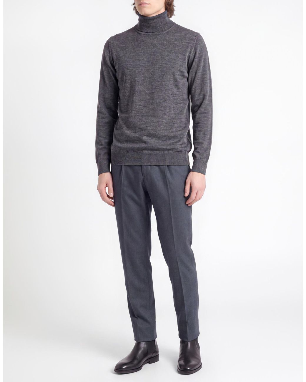 Alpha Studio Rollkragenpullover in Gray für Herren