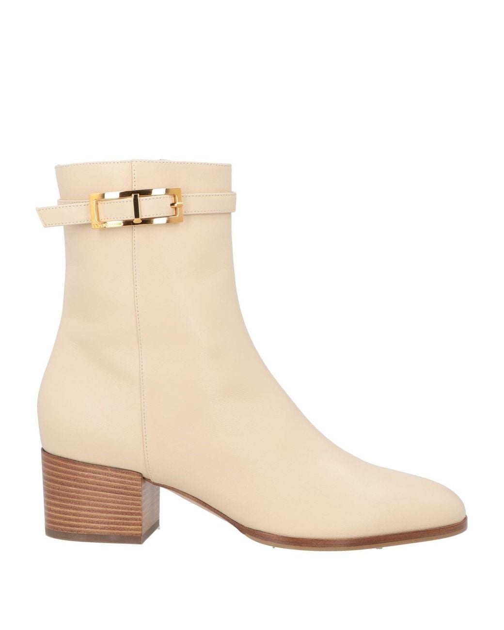 Sergio Rossi Natural Ankle Boots Soft Leather