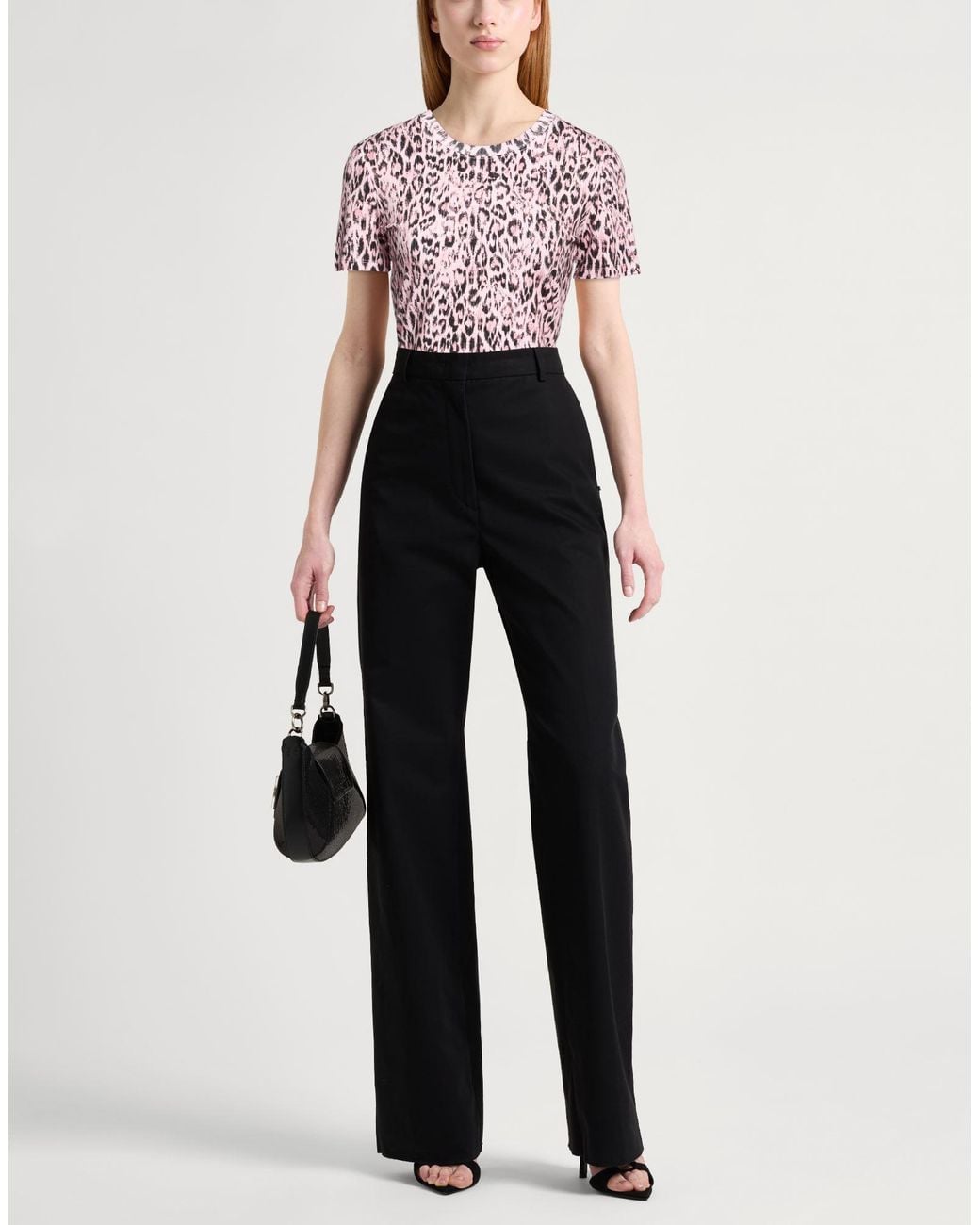 Just Cavalli Pink T-Shirt Cotton, Elastane