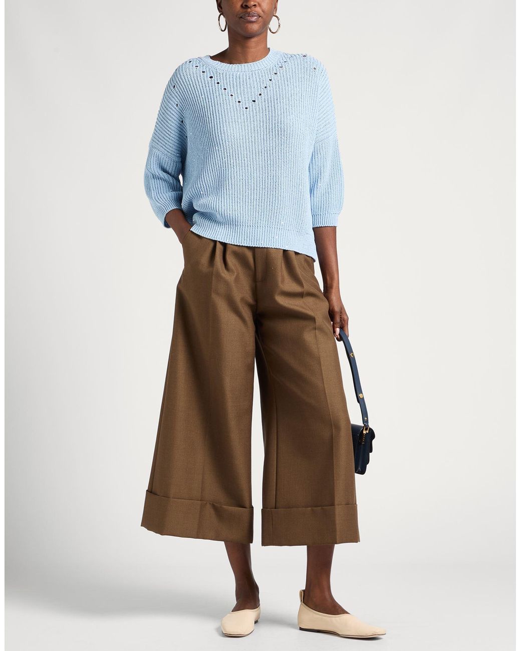 Peserico Blue Light Sweater Cotton, Polyester