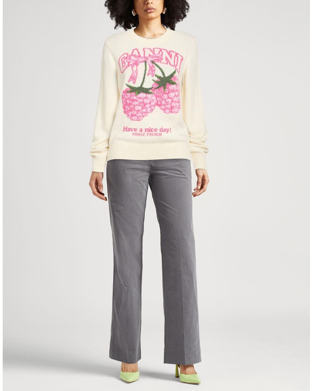 Pullover Ganni de color Pink