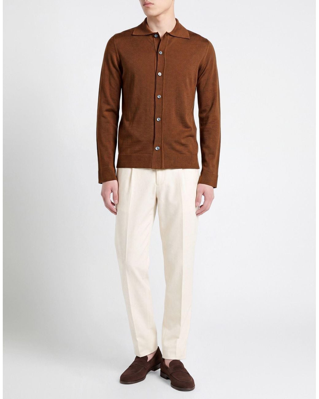 Alpha Studio Brown Shirts for men