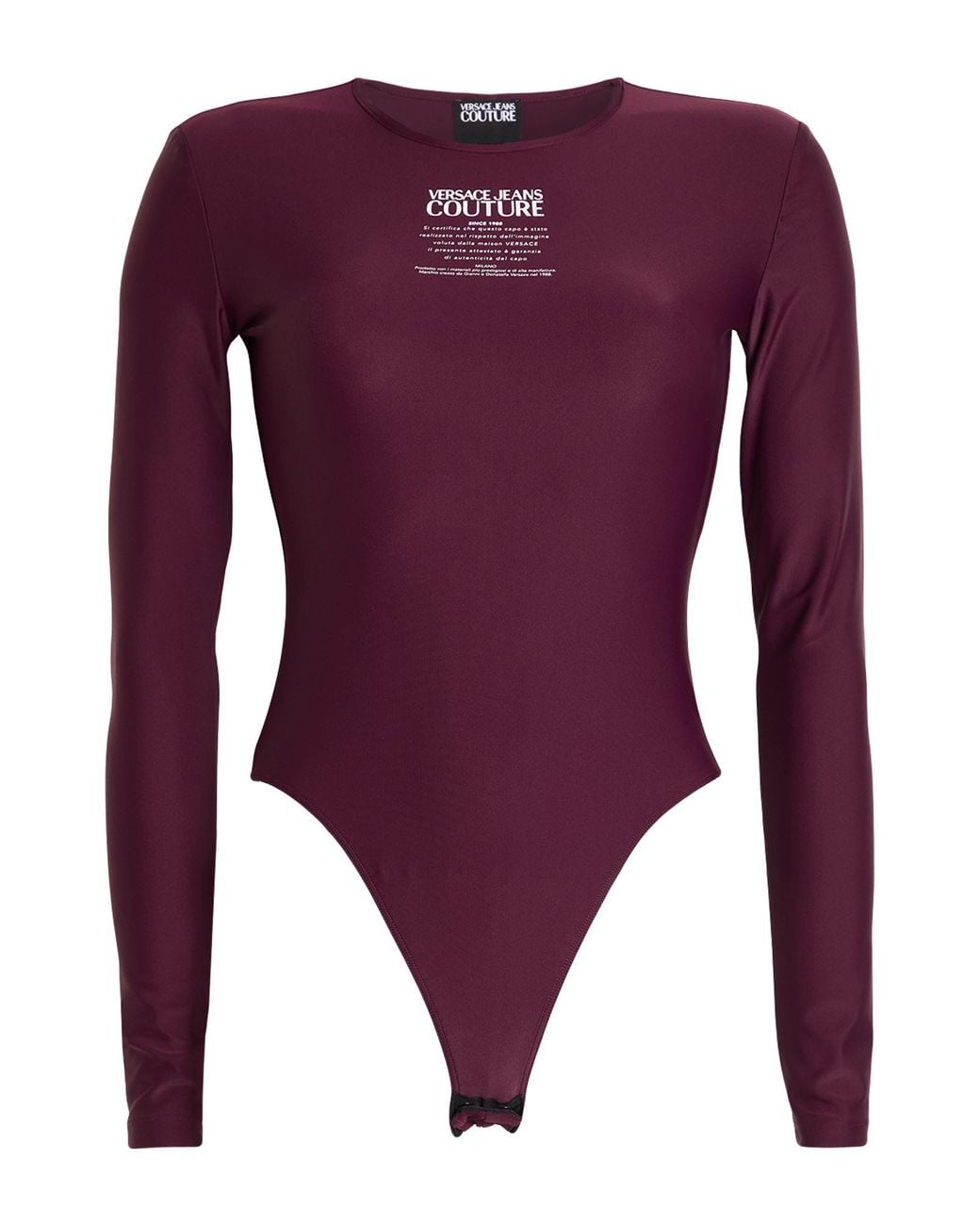 Versace Jeans Couture Purple Plum Bodysuit Polyamide, Elastane