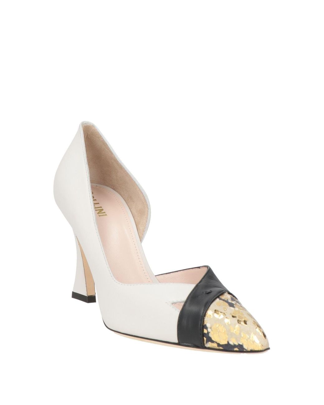 Pollini Metallic Pumps Leather