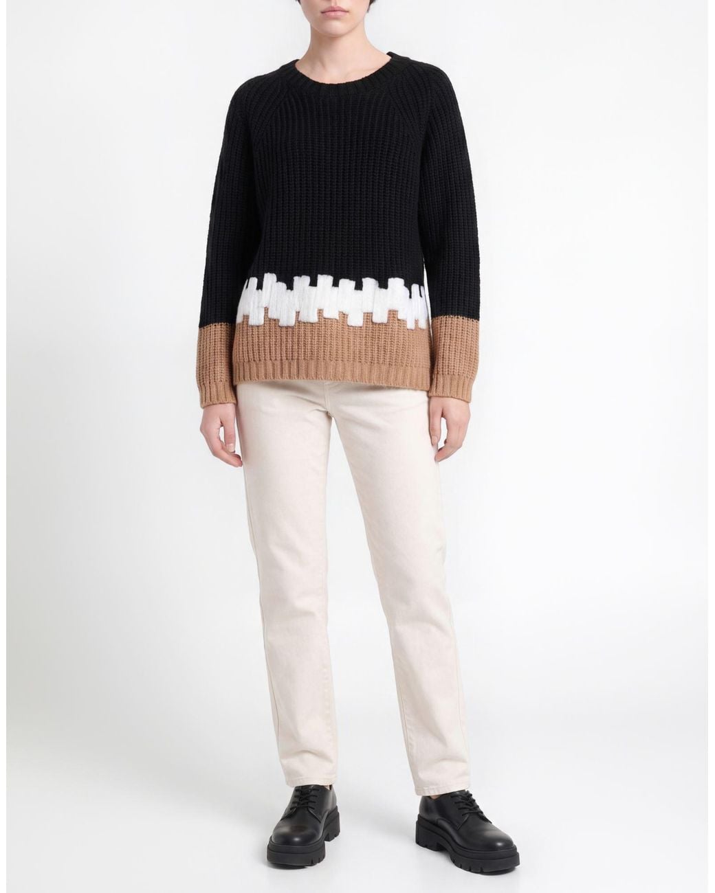 Carla G Black Sweater Polyacrylic, Alpaca Wool, Polyamide, Polyester