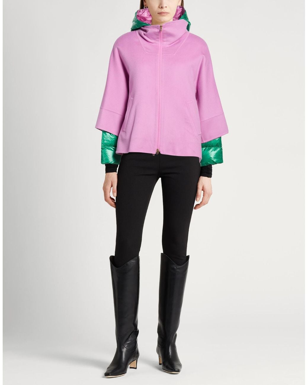 Herno Pink Mauve Jacket Virgin Wool, Polyester