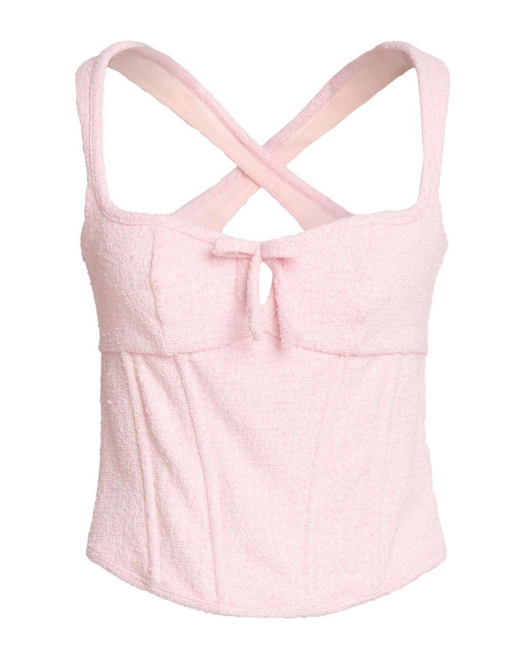 M I S B H V Pink Top Polyester, Cotton, Elastane