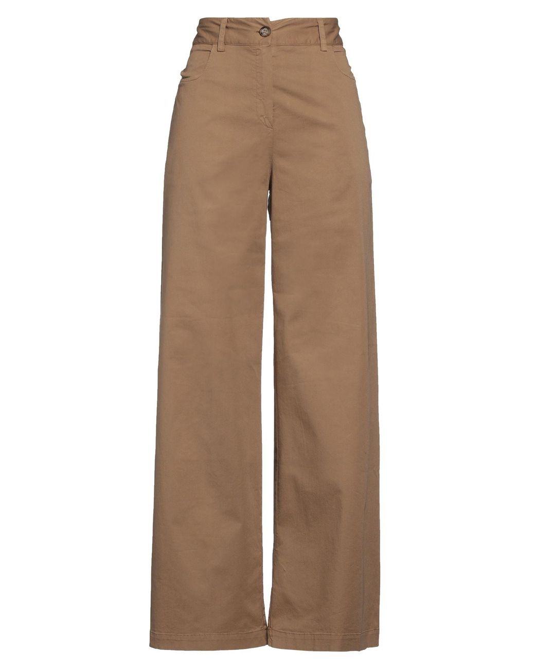 ALESSIA SANTI Brown Pants Cotton, Elastane