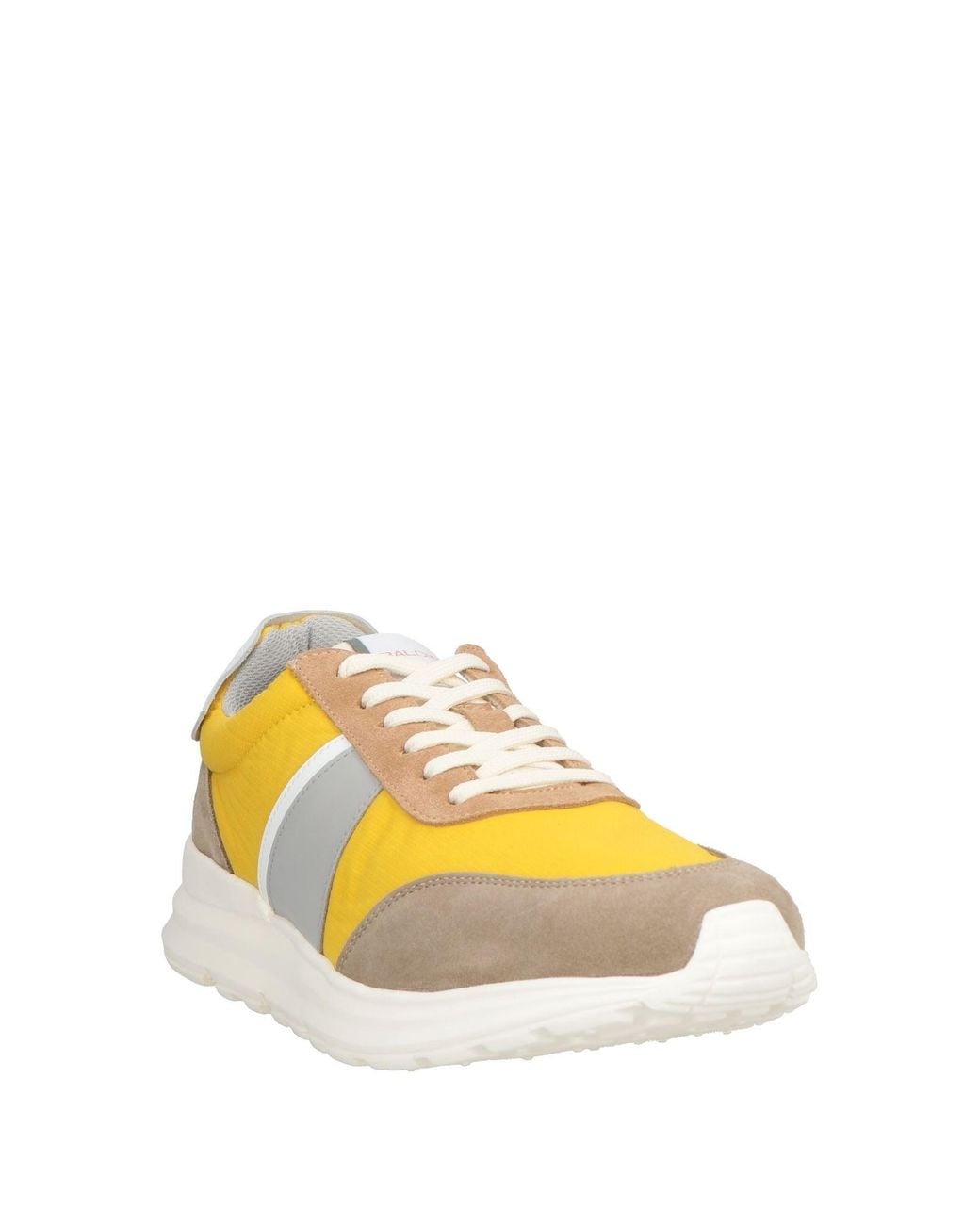 Baldinini Yellow Sneakers Textile Fibers, Leather for men