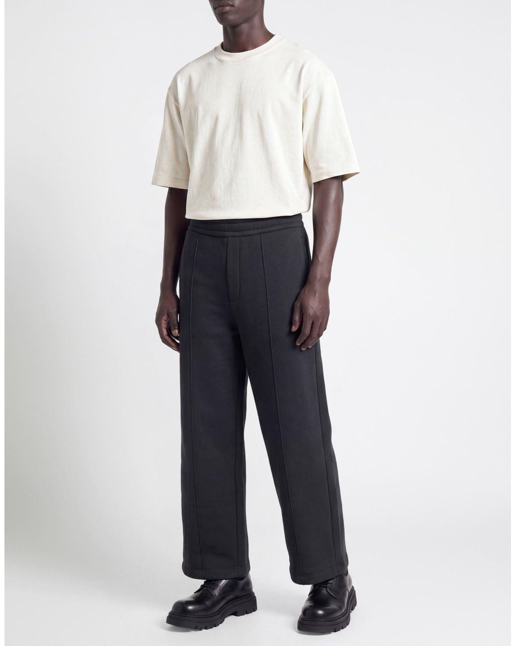 AMI Blue Pants Cotton, Polyester for men