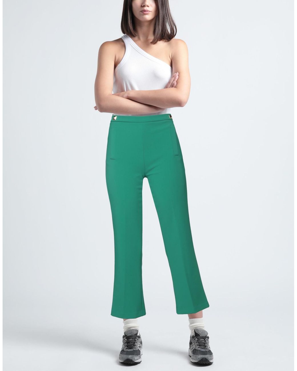 Elisabetta Franchi Green Trouser