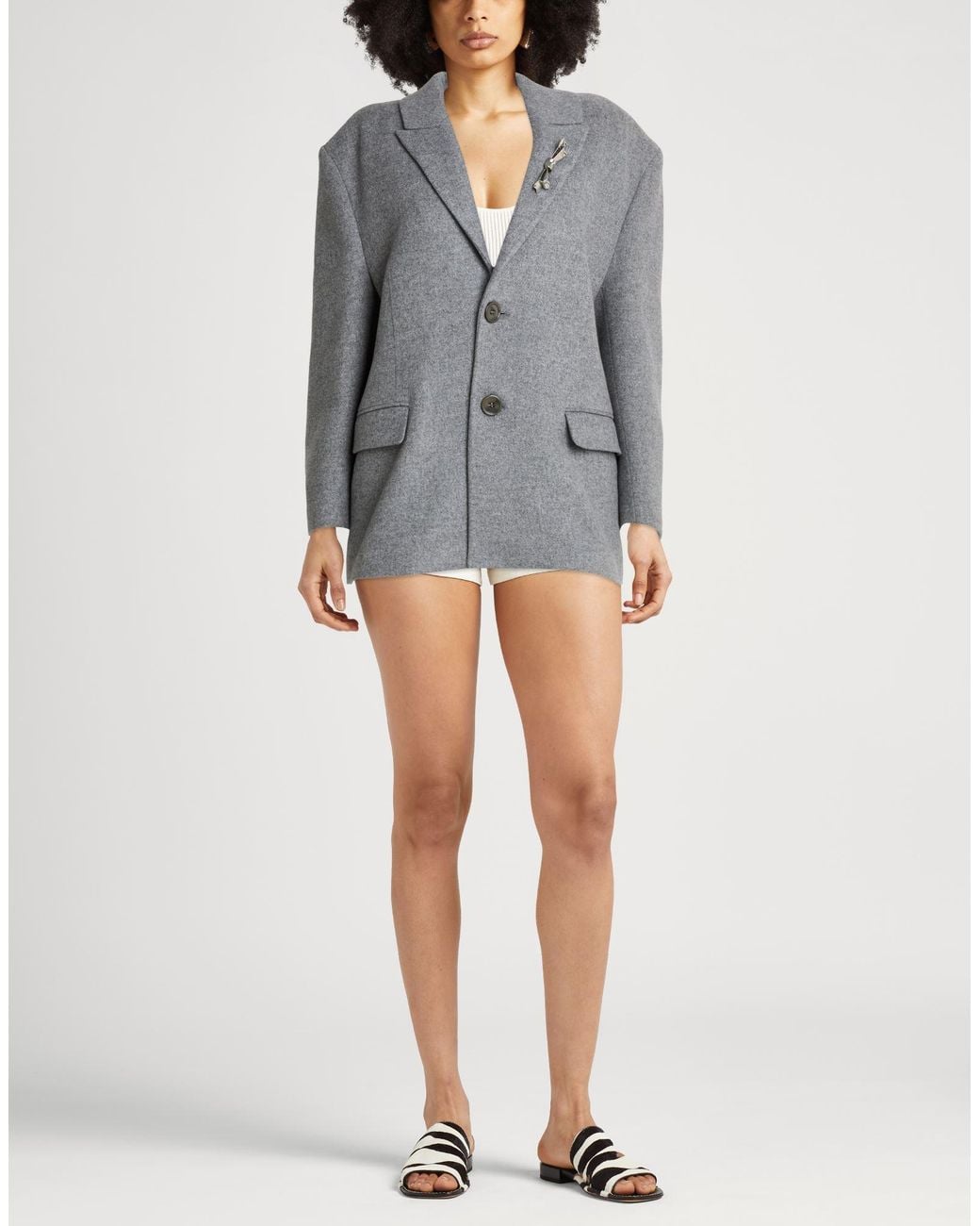 Blumarine Gray Coat