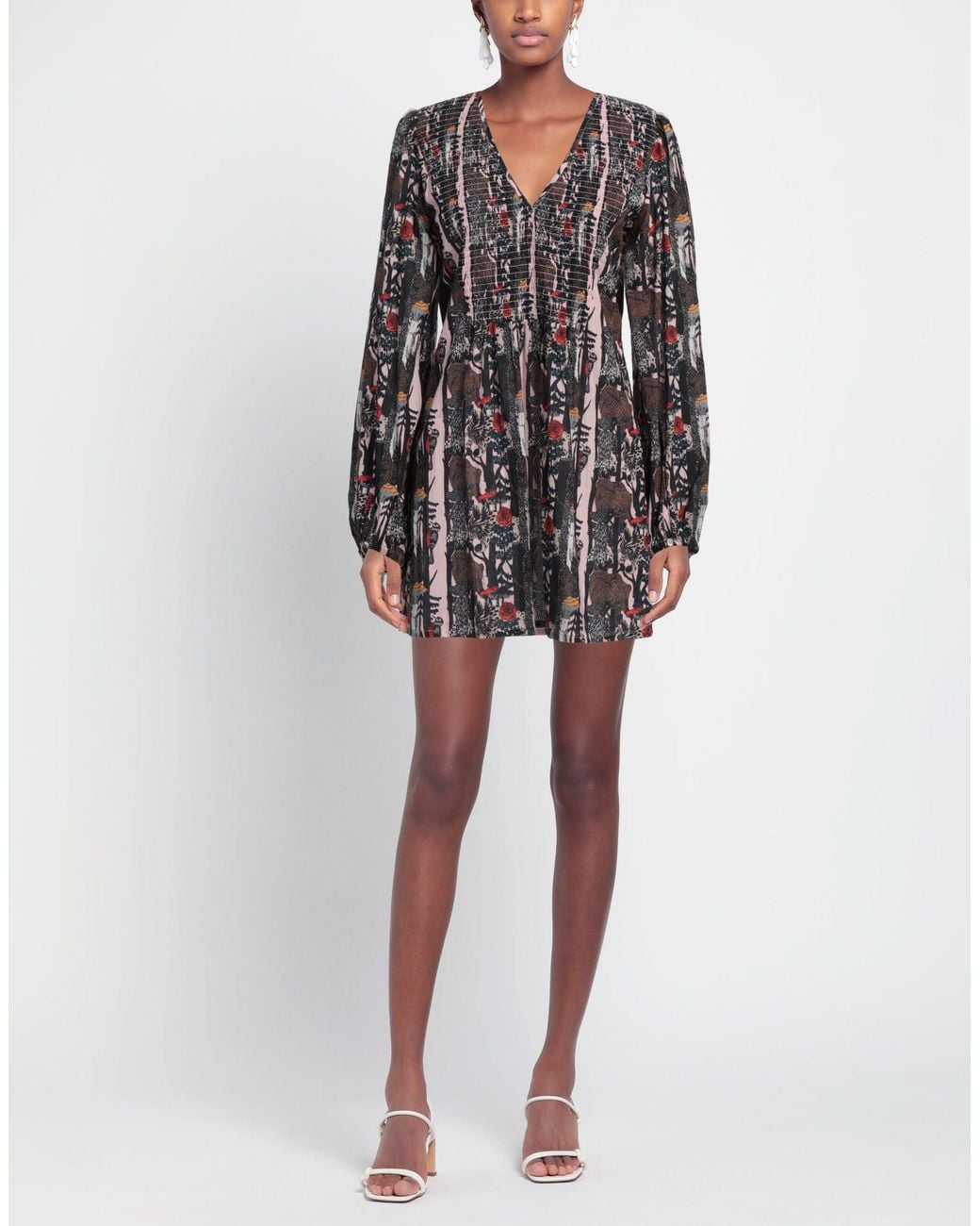 CONNOR & BLAKE Gray Mini Dress Cotton