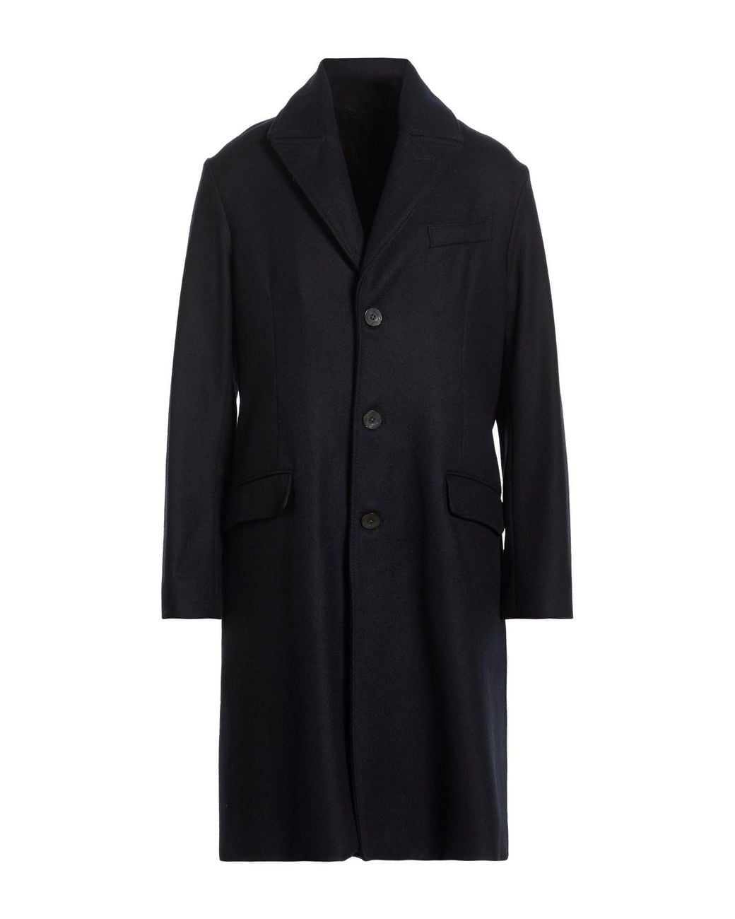 Messagerie Blue Midnight Coat Virgin Wool, Polyamide, Wool for men