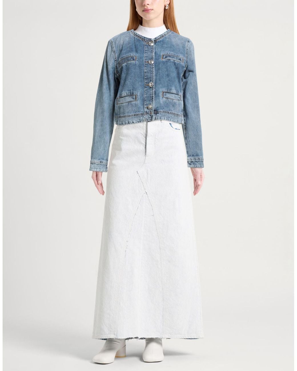 Pinko Blue Denim Outerwear