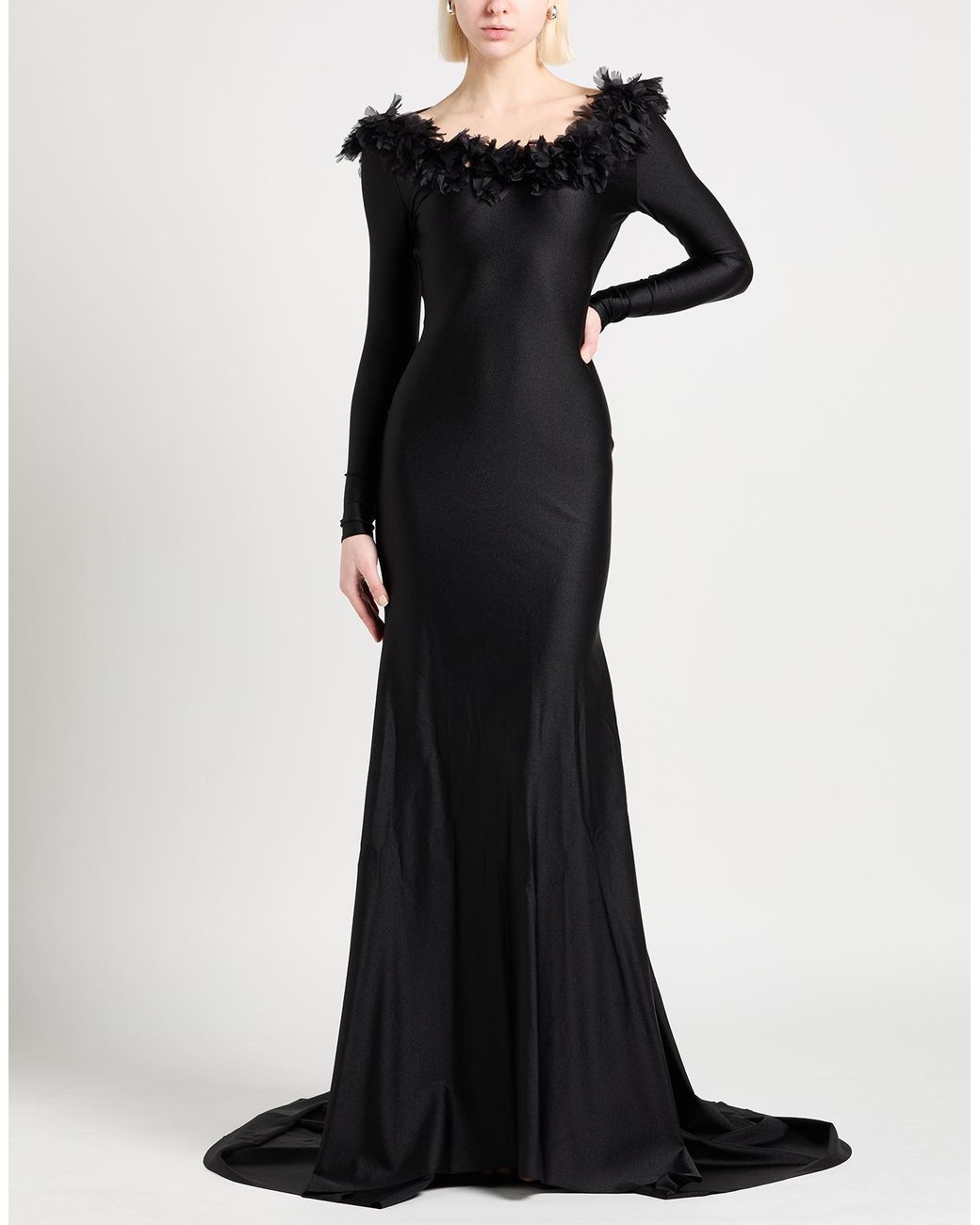 GIUSEPPE DI MORABITO Black Maxi Dress Polyamide, Elastane