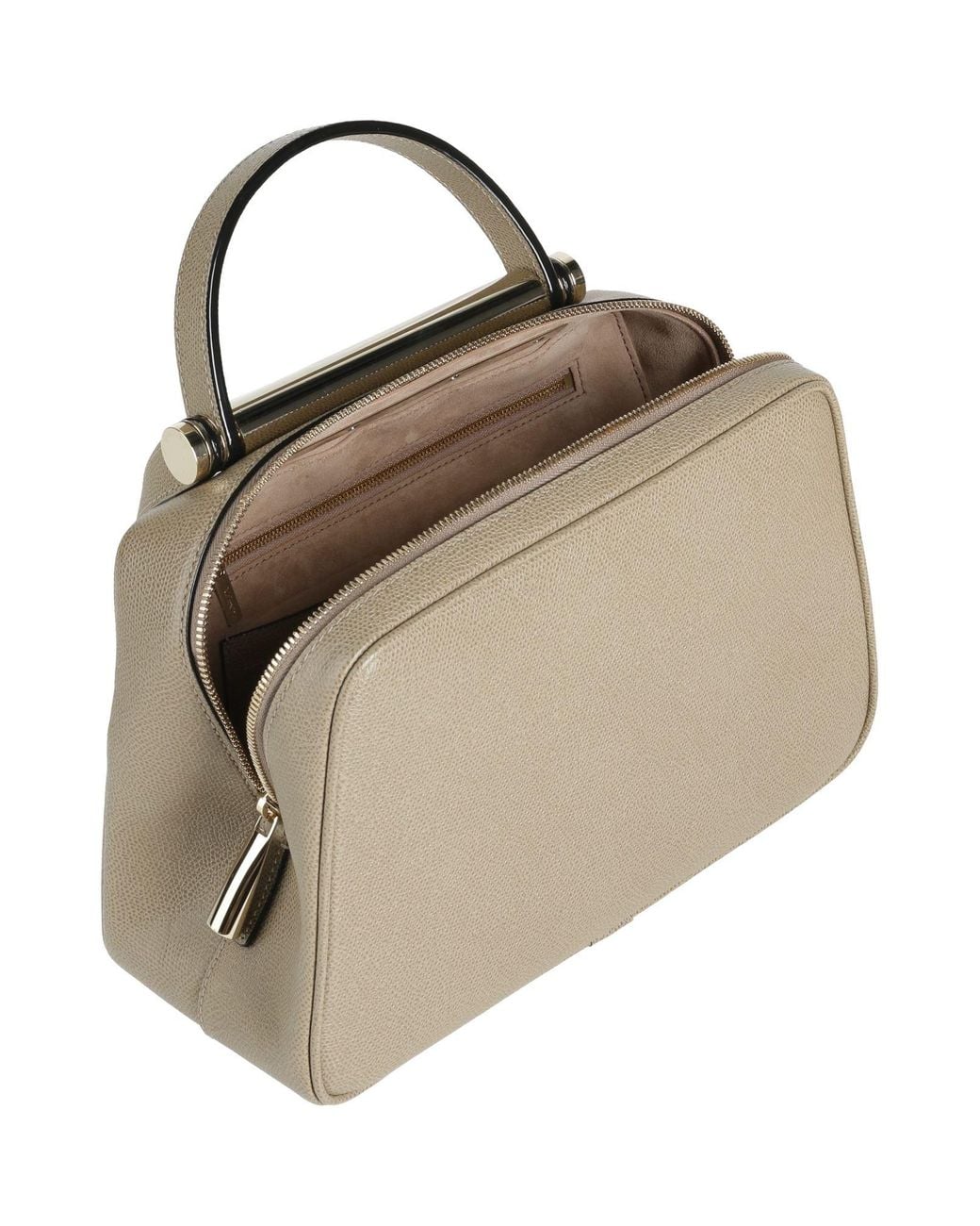 Valextra Metallic Khaki Cross-Body Bag Calfskin