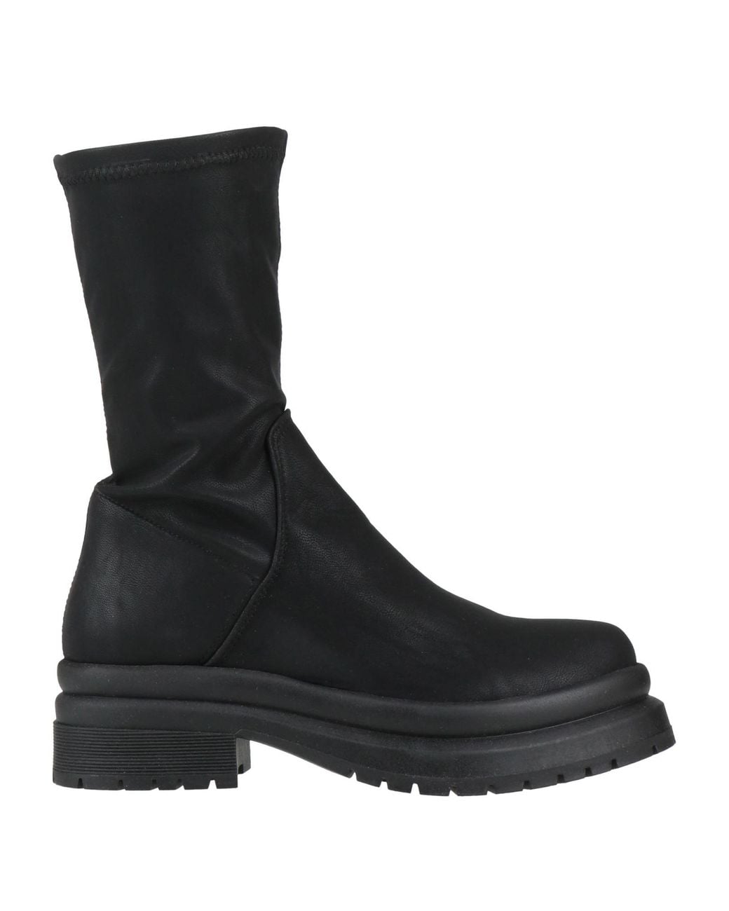 Miss Unique Black Ankle Boots Synthetic Material
