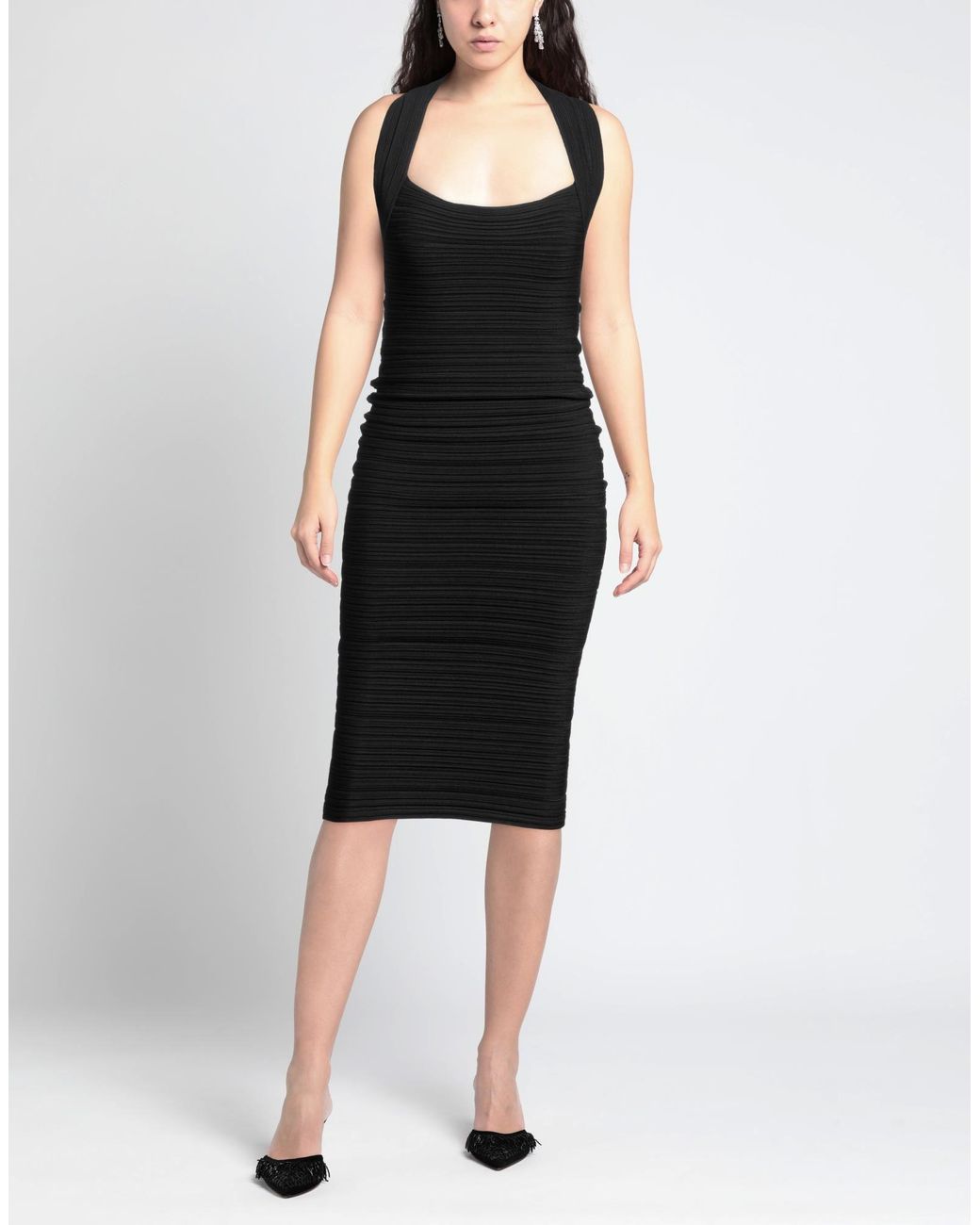Philosophy Di Lorenzo Serafini Black Midi Dress