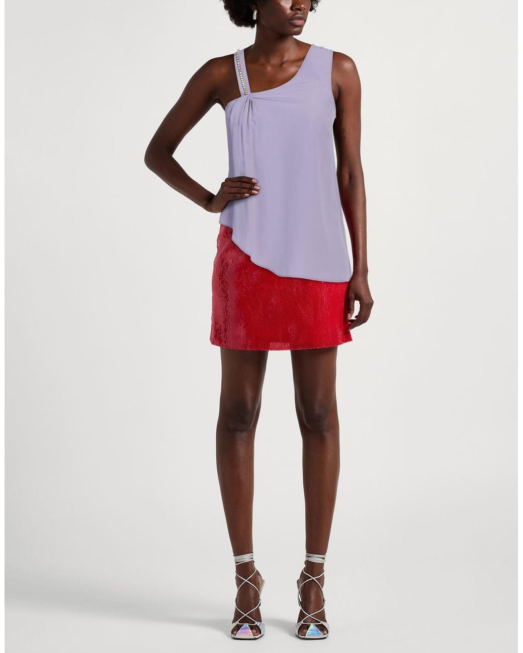 Liu Jo Purple Lilac Top Acetate, Silk