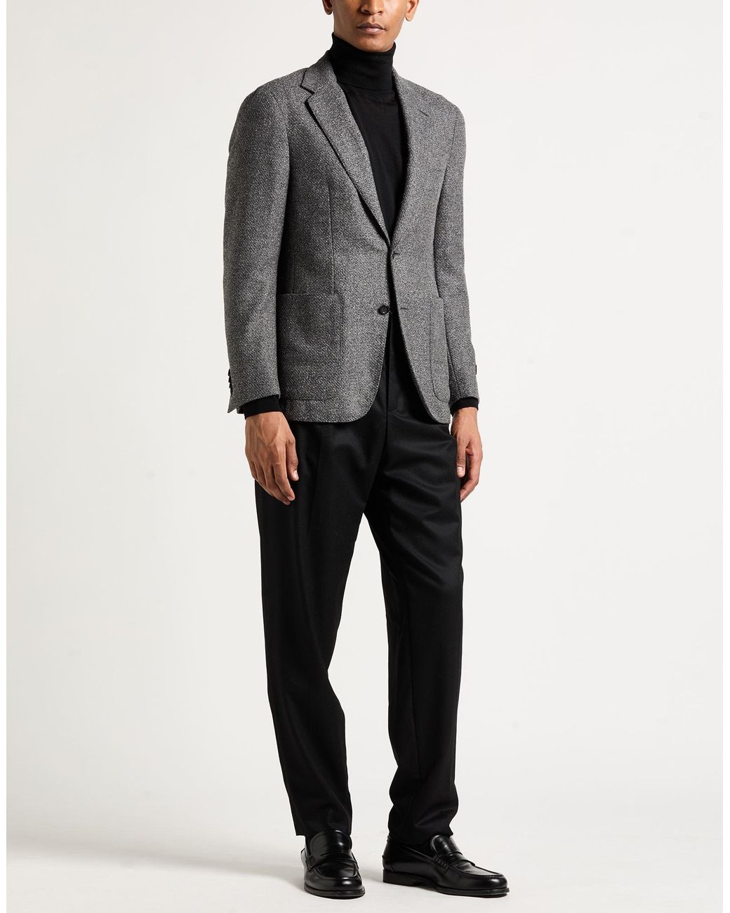 Canali Gray Blazer Wool, Polyester for men