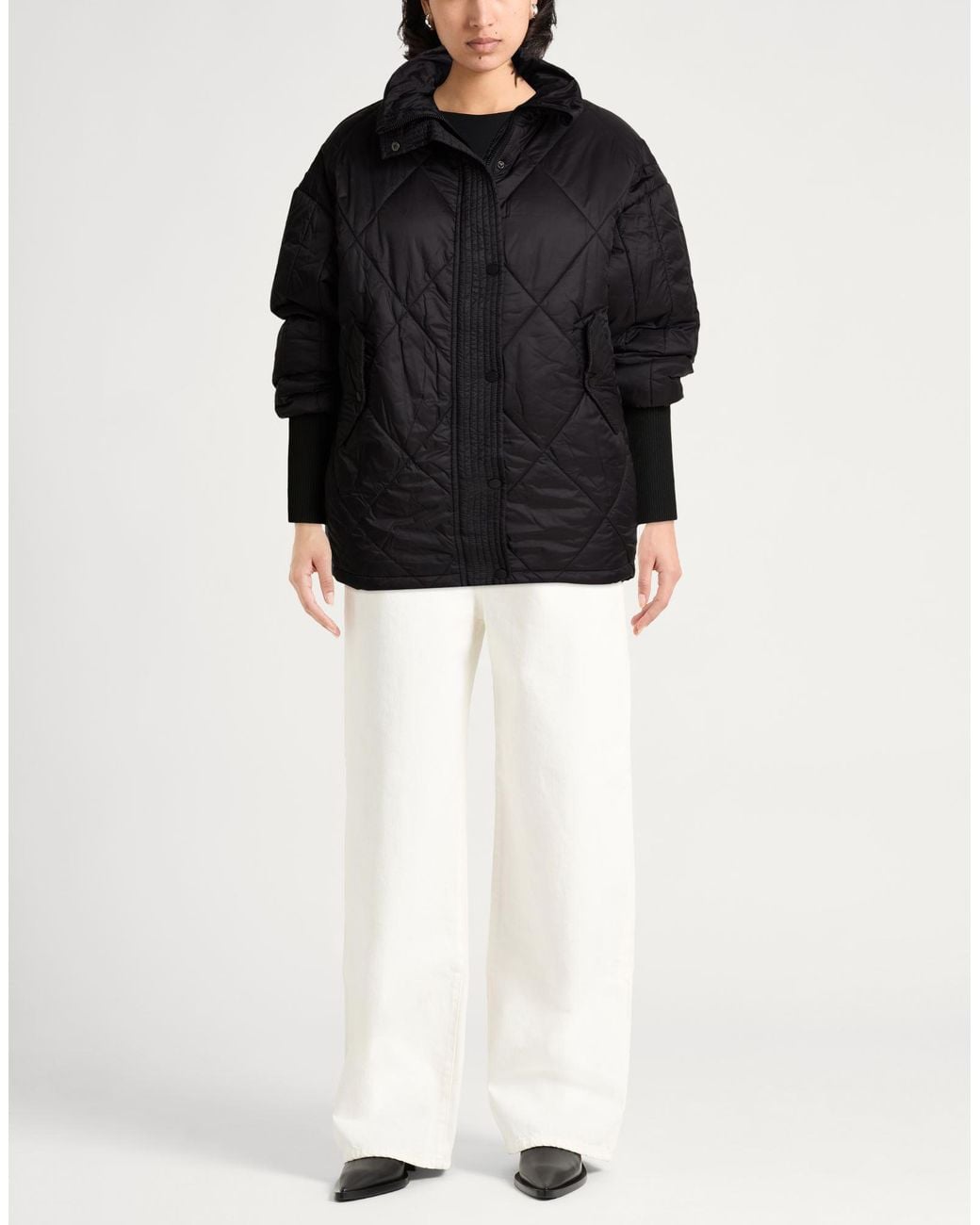 La Fille Des Fleurs Black Puffer Nylon