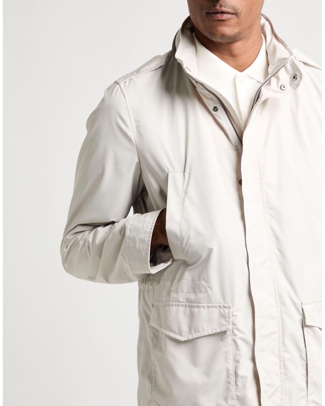 Herno White Jacket Polyester for men
