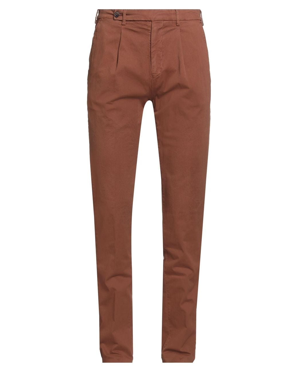 Berwich Brown Pants Cotton, Elastane for men
