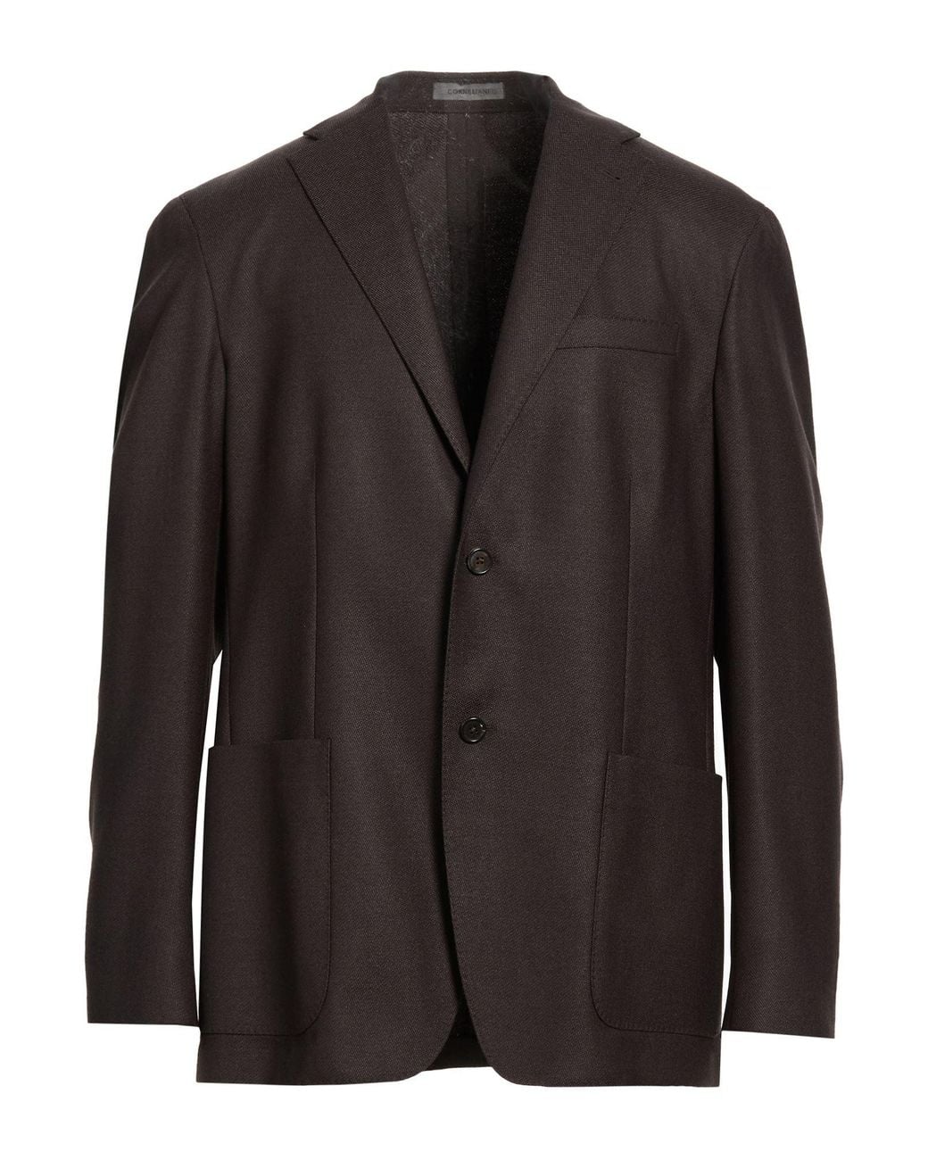 Corneliani Black Charcoal Blazer Virgin Wool, Silk for men