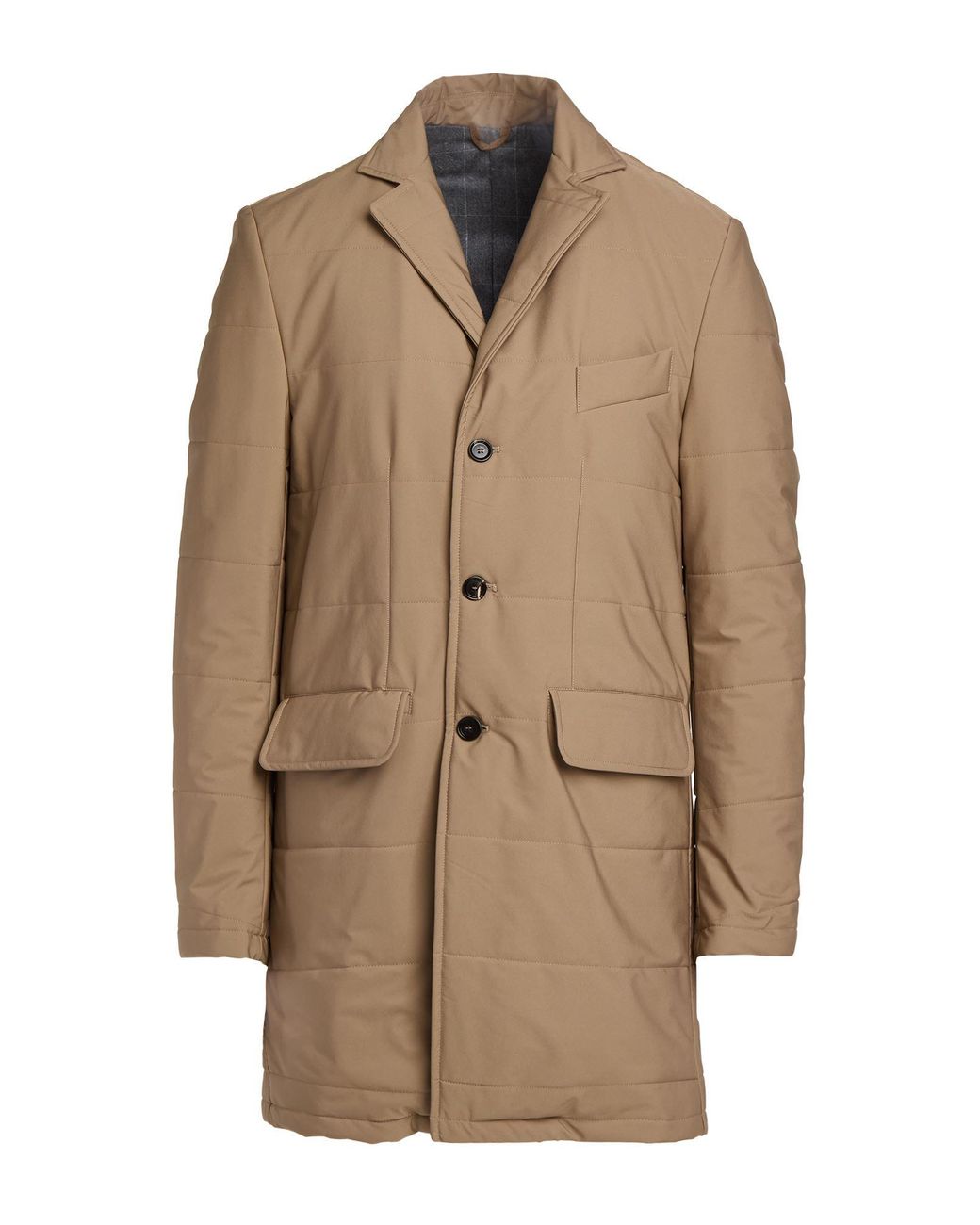 Luigi Borrelli Napoli Natural Sand Coat Polyamide, Elastane for men