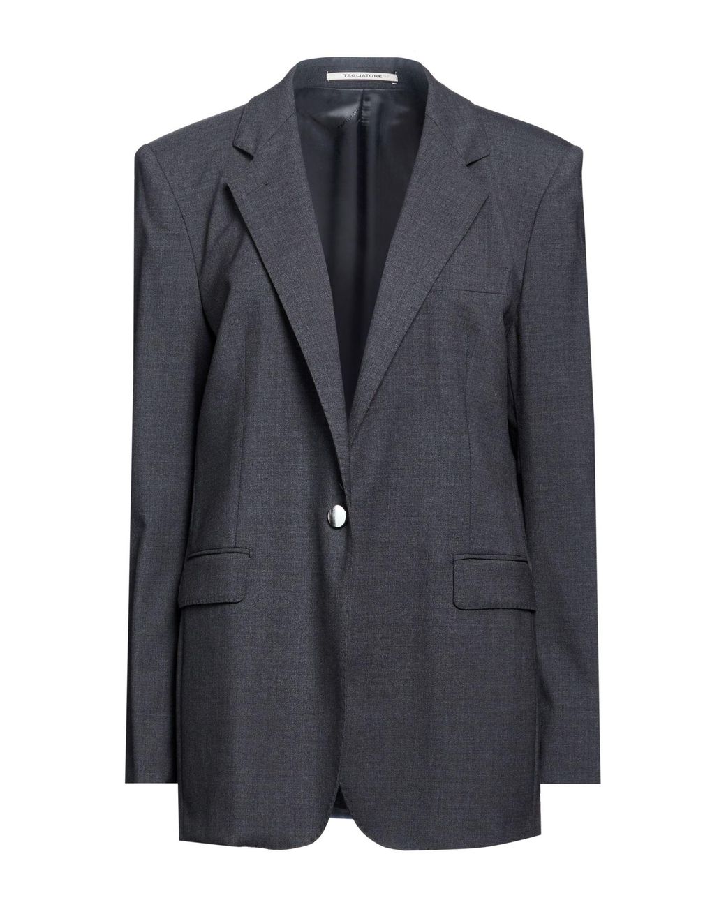 Tagliatore 0205 Blue Charcoal Blazer Virgin Wool, Polyester, Elastane