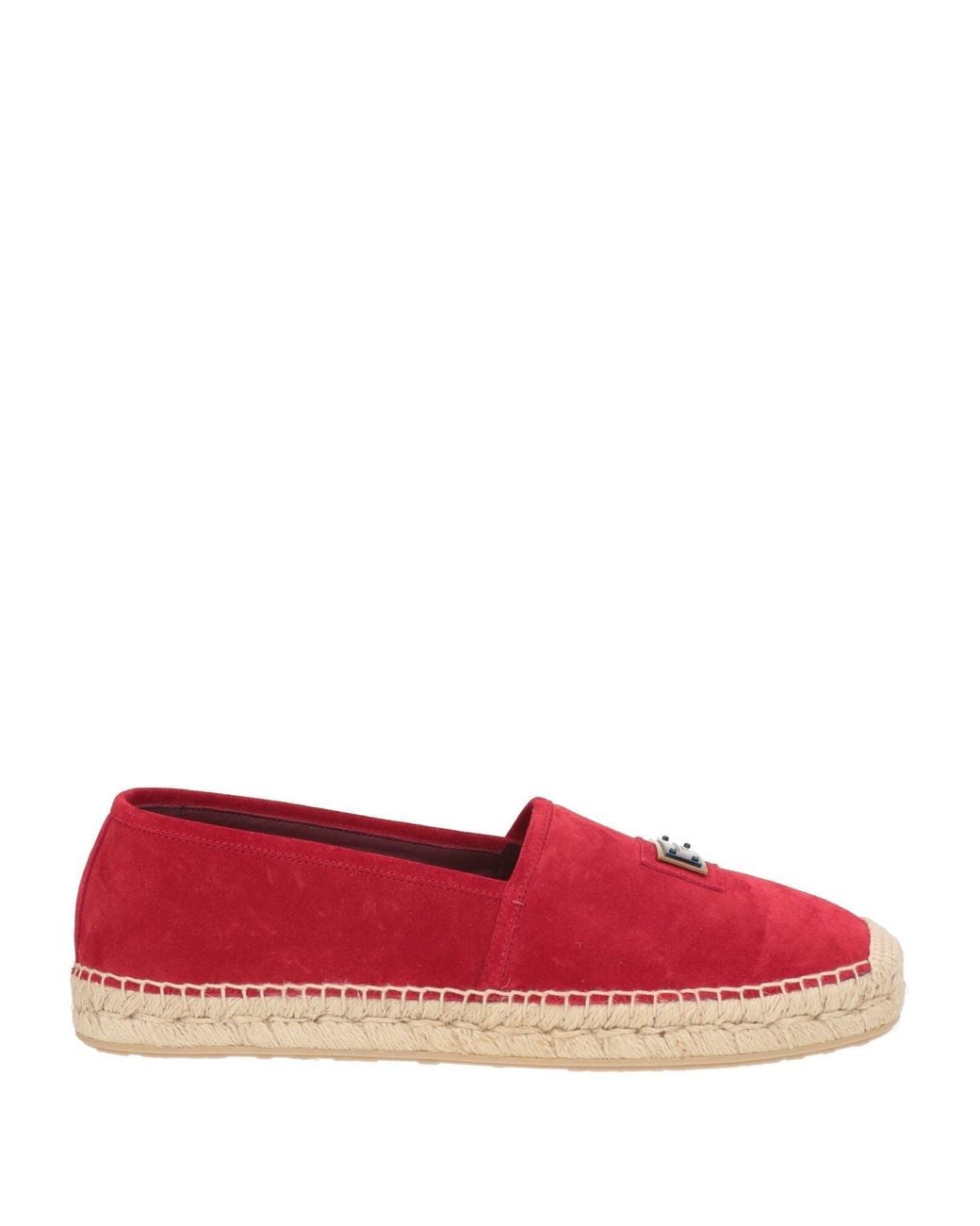 Dolce & Gabbana Red Espadrilles Leather for men