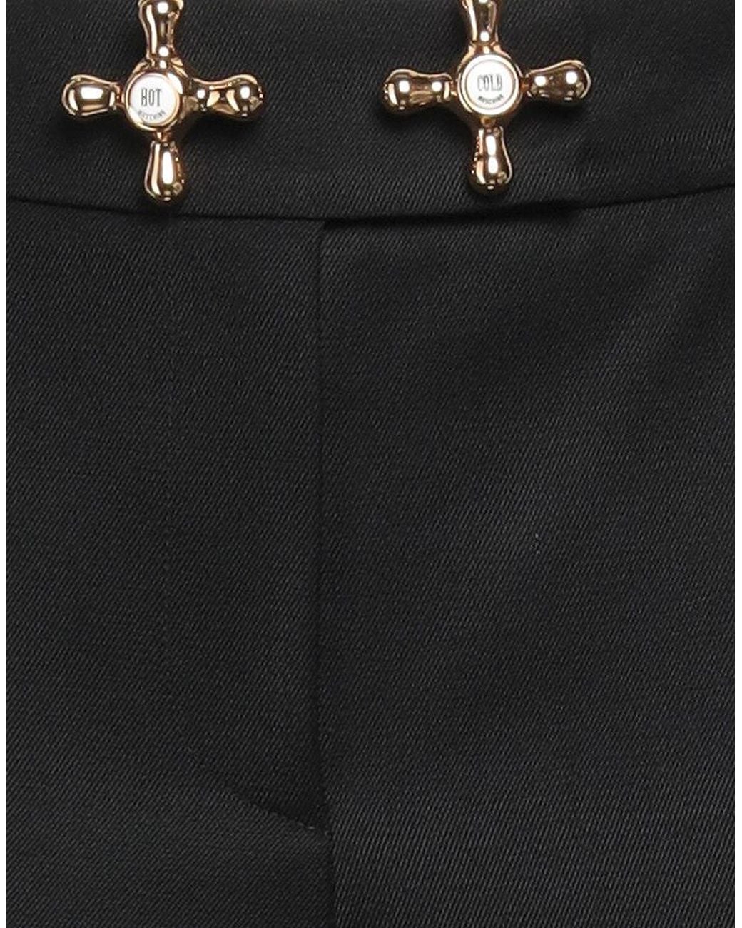Moschino Black Couture Pants Virgin Wool