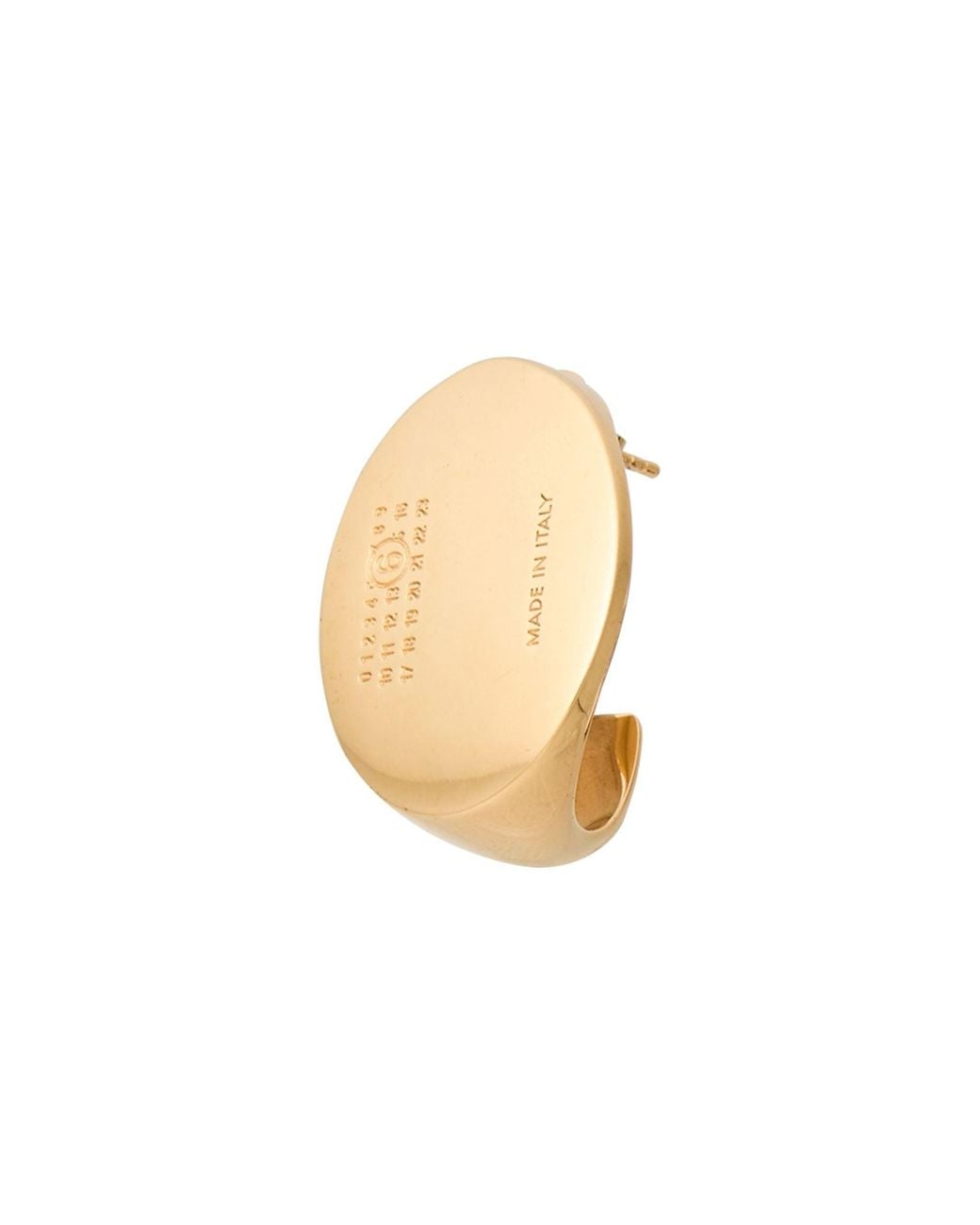 MM6 by Maison Margiela White Single Earring Brass