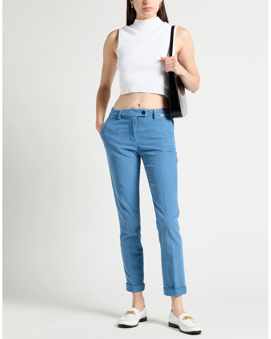 Teleria Zed Blue Pants Cotton, Elastane