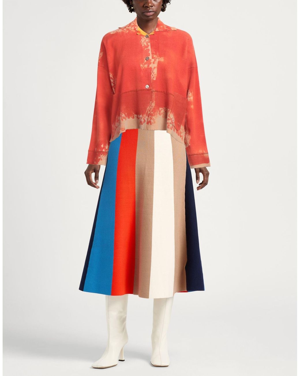 Cividini Red Cardigan Cotton, Polyamide, Elastane