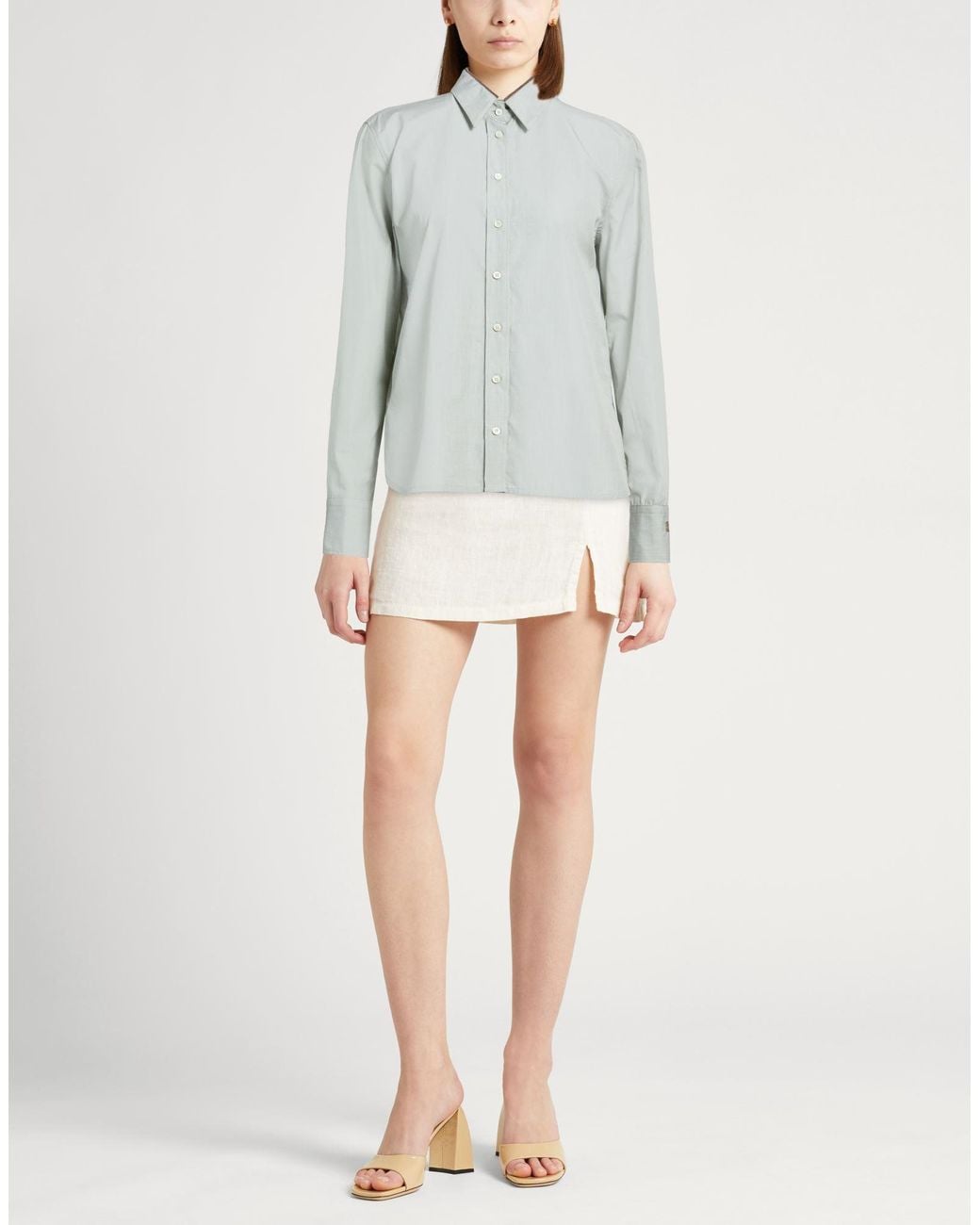 Brunello Cucinelli Blue Shirt Cotton