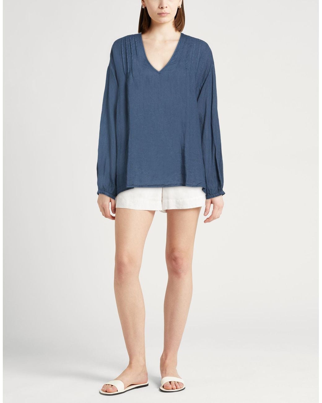 Massimo Alba Blue Top Linen