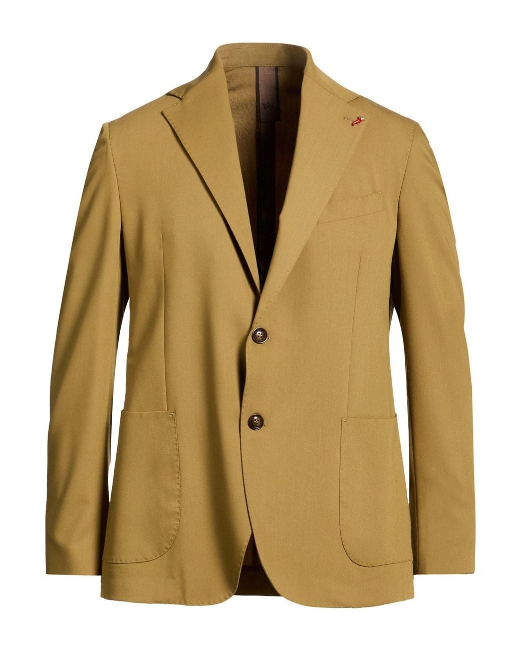 MULISH Green Blazer Polyester, Viscose, Elastane for men