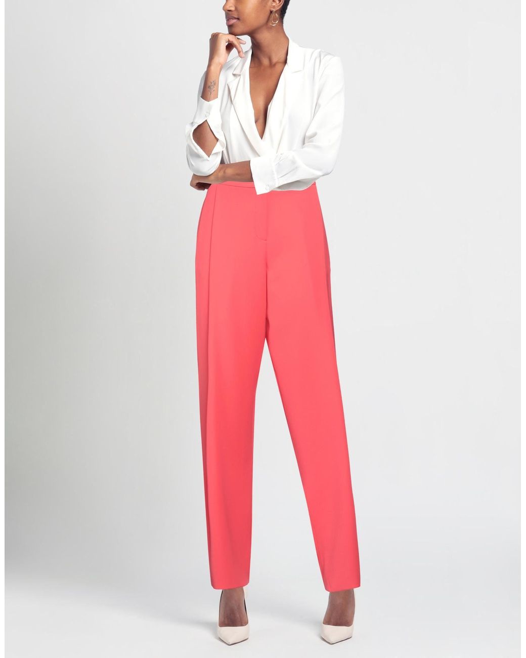 Emporio Armani Red Trouser